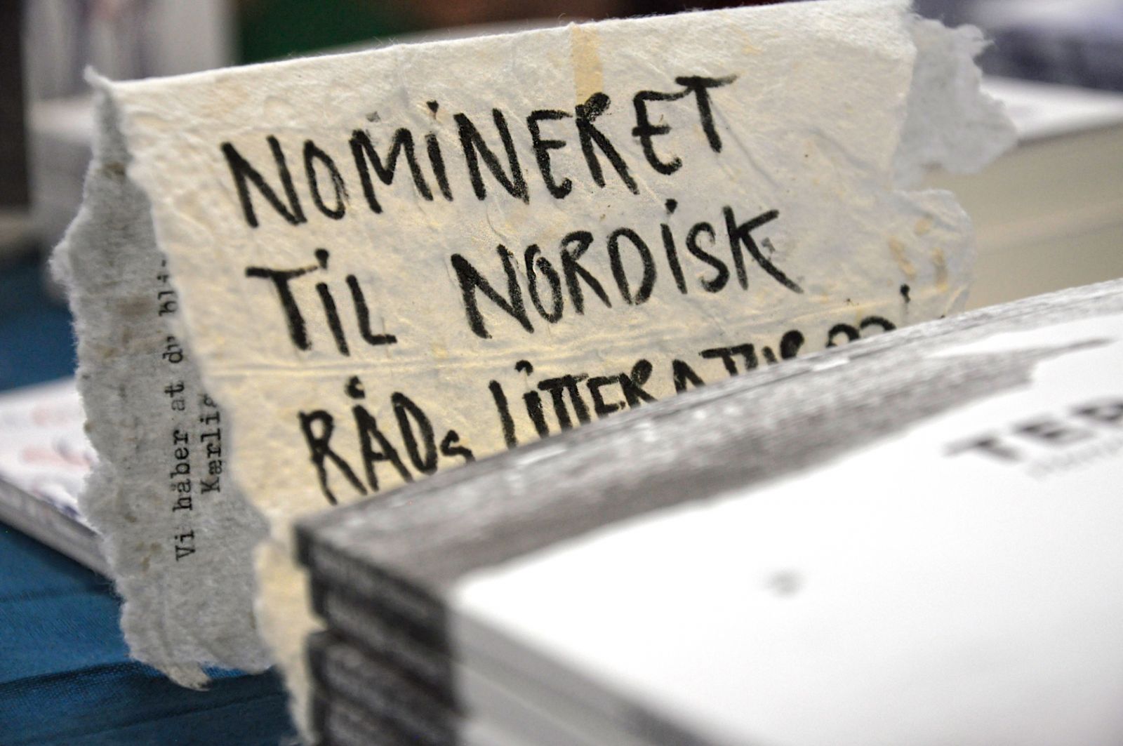 Sandpapirsomslag og norske guldkorn</br>Værket 'Termin' af den norske forfatter Henrik Nor-Hansen blev i februar 2017 nomineret til Nordisk Råds Litteraturpris. </br>Foto: Marie Nyeng 